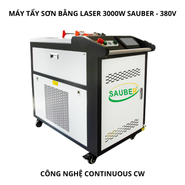 Máy tẩy sơn bằng laser 3000W Sauber công nghệ Continuous CW